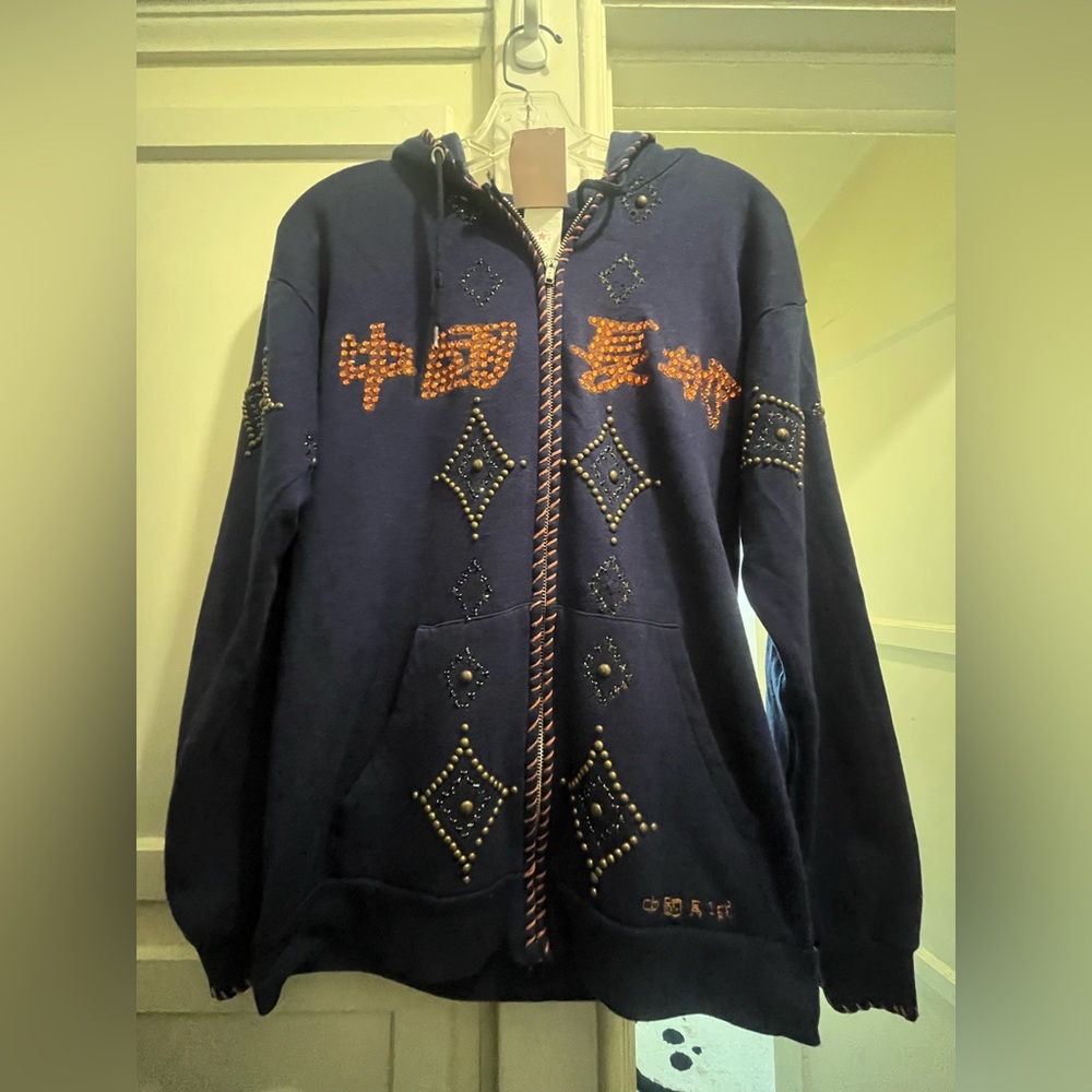 The Great China Wall Y2K/Aughts studded hoodie size medium